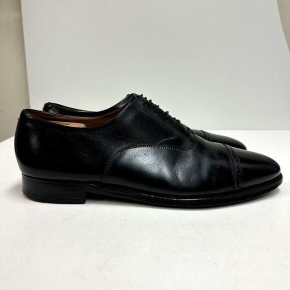 Crockett & Jones x Peal & Co. x Brooks Brothers Cap Toe Oxford Black Calf 11.5 E - Picture 3 of 12